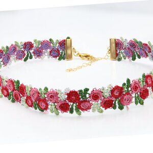 Fancy Flower Choker fancy lace chokers adjustable